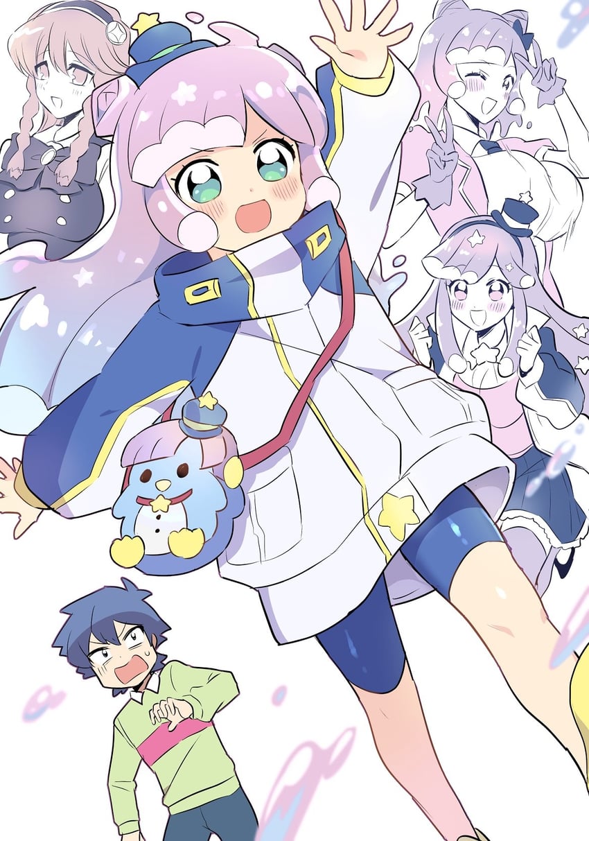 puniru, kawaii kotarou, and kirara mami (puniru wa kawaii slime) drawn by yuuma_(yuma1111)