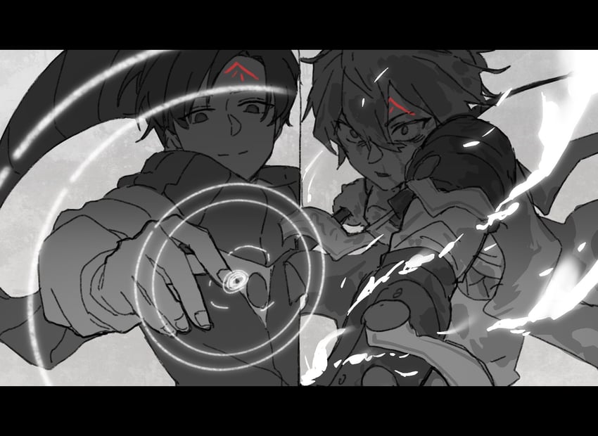 sinclair and demian (project moon and 1 more) drawn by shiqicheng