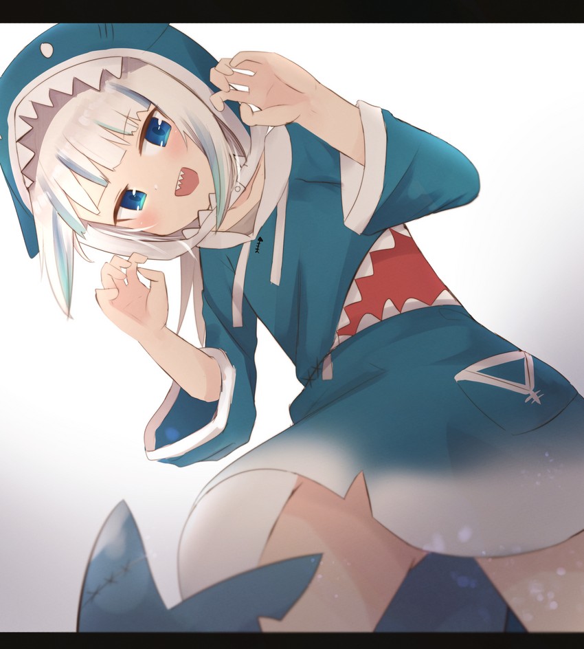 gawr gura (hololive and 1 more) drawn by rogu_(log_264)