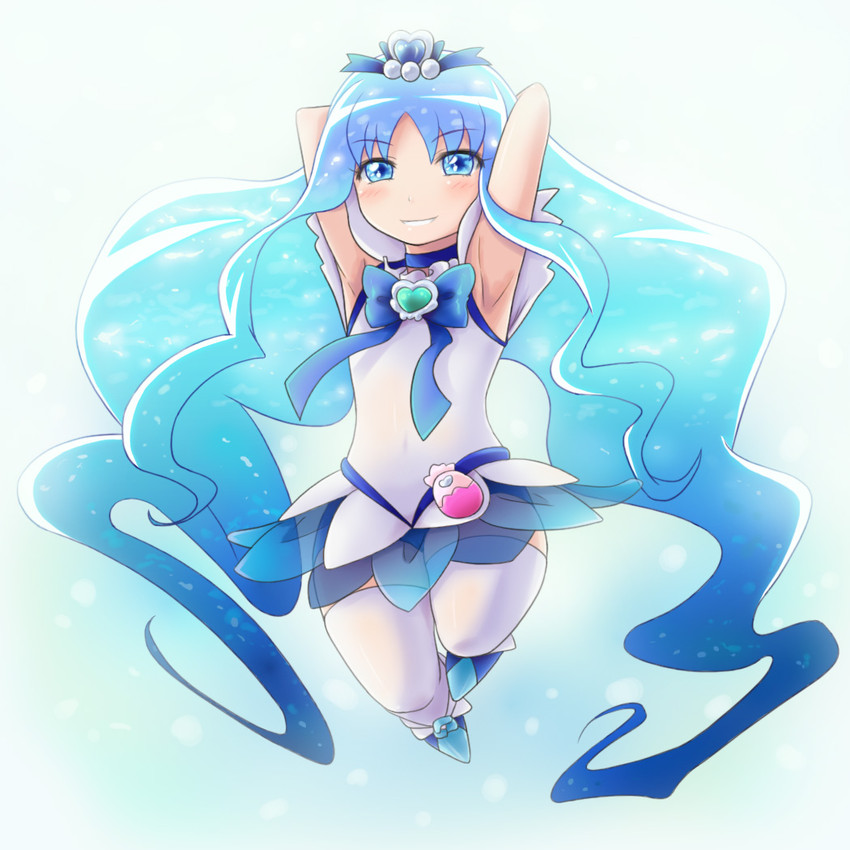 kurumi erika and cure marine (precure and 1 more) drawn by mameshiba_(pixiv_59310)