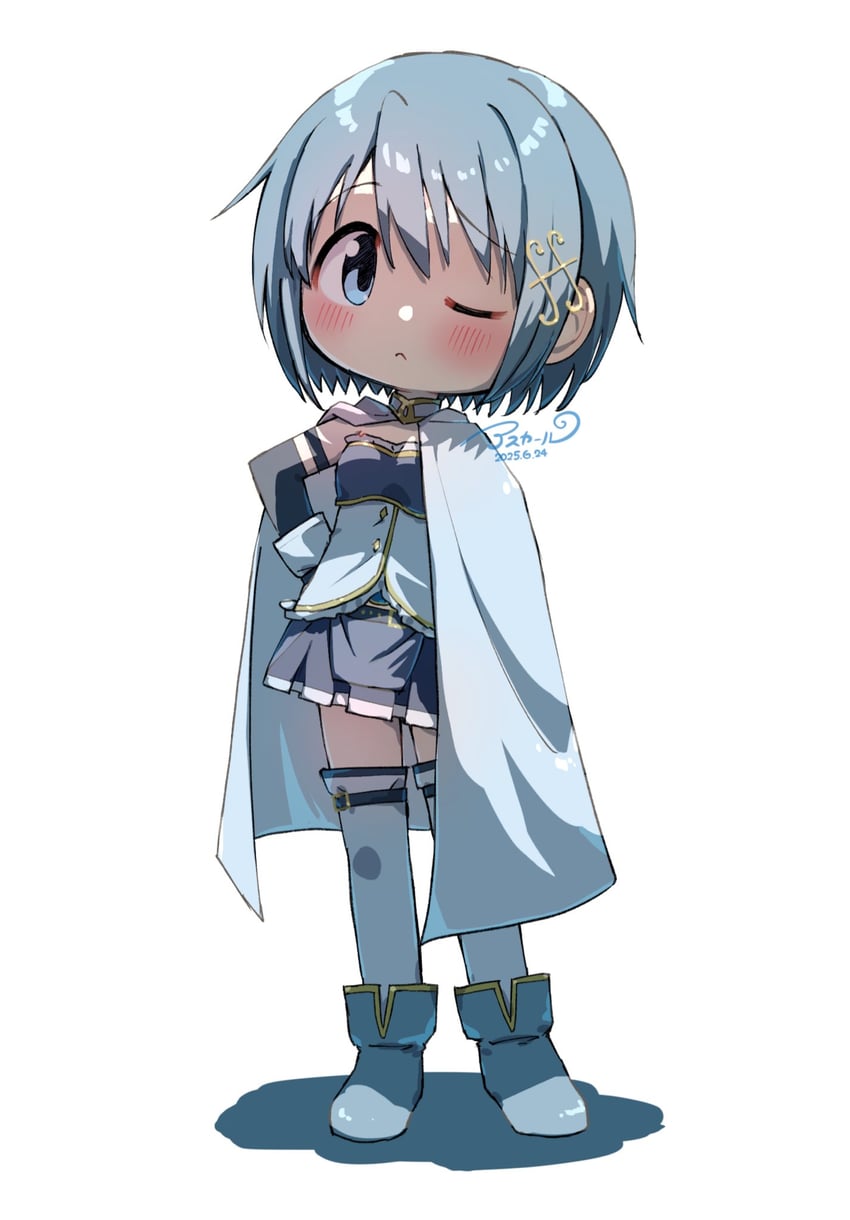 miki sayaka (mahou shoujo madoka magica) drawn by asukaru_(magika_ru)