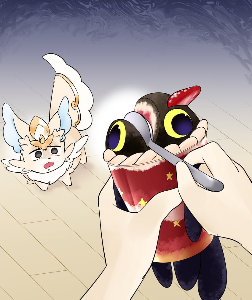 purrely and cupsie yummy (yu-gi-oh!) drawn by sawan_cutman