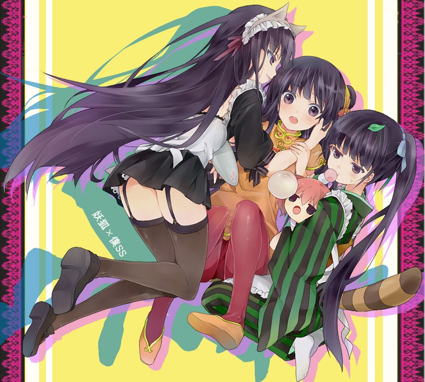 shirakiin ririchiyo and roromiya karuta (inu x boku ss) drawn by 180yen_(artist)