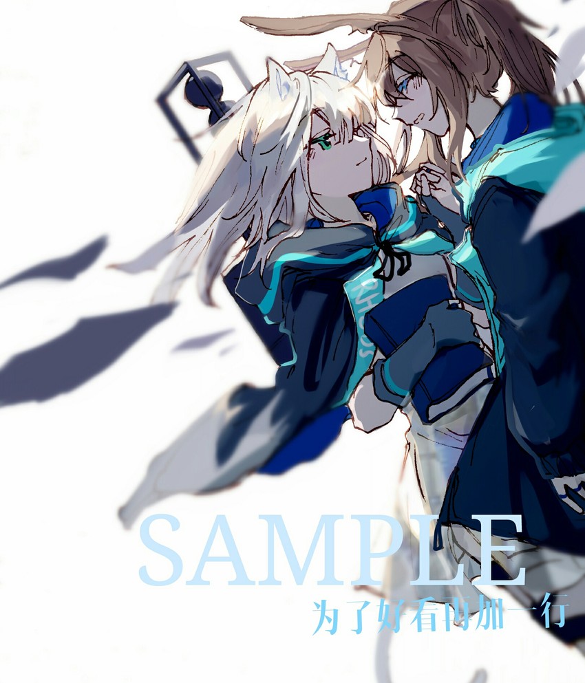 amiya and rosmontis (arknights) drawn by e-fa-dorn
