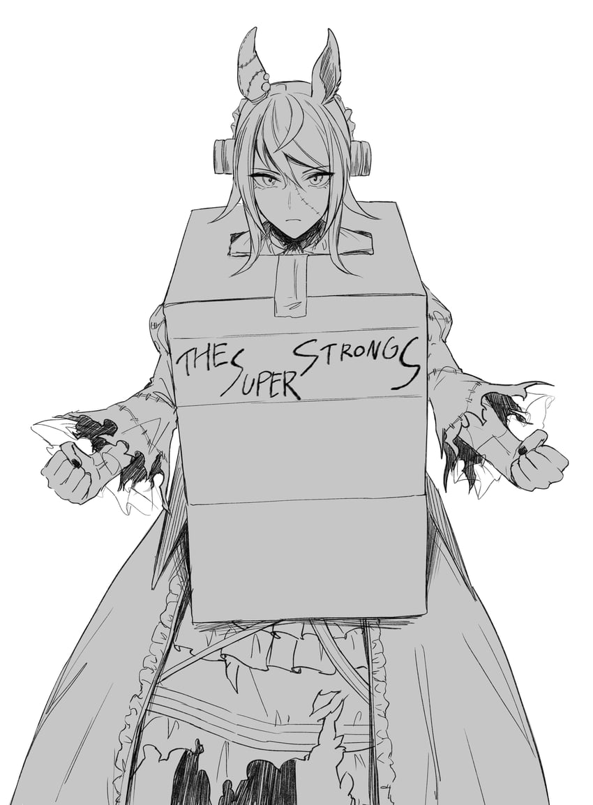 cardboard box gundam and symboli kris s (umamusume) drawn by sugamo_(rainysnowy108)