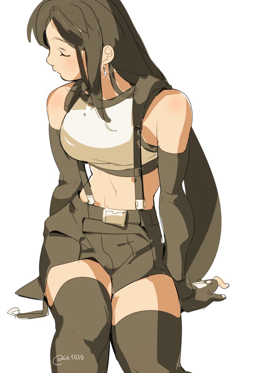 tifa lockhart (final fantasy and 2 more) drawn by 4k1030