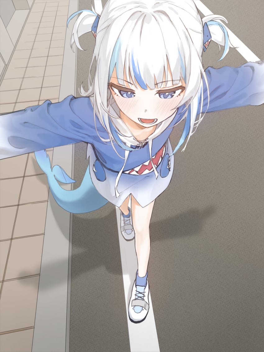 gawr gura (hololive and 1 more) drawn by kiguh1004