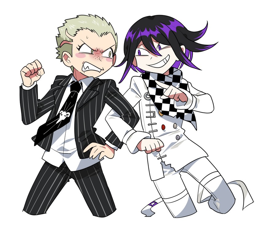 oma kokichi and kuzuryu fuyuhiko (danganronpa and 2 more) drawn by furukawa_(yomawari)