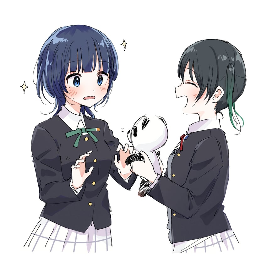 takasaki yu and asaka karin (love live! and 1 more) drawn by watanabe_nako