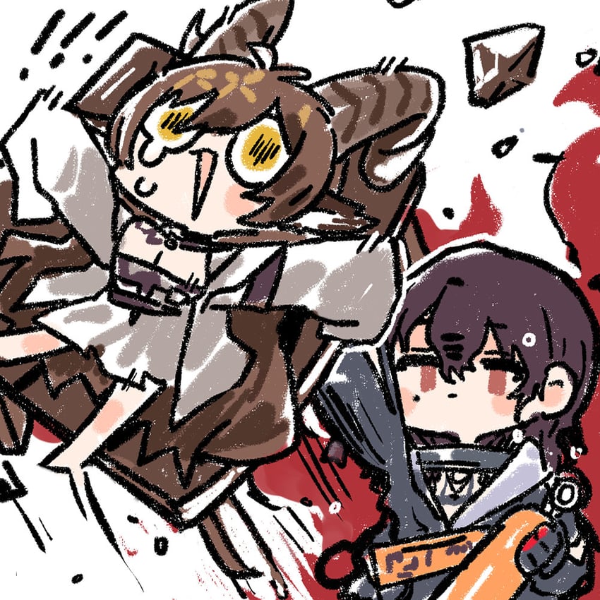 hatsuchiri and baalia (girls' frontline and 1 more) drawn by cui_pi_zha_xia_qiu