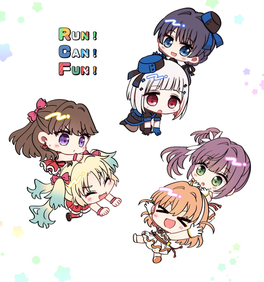 hinoshita kaho, fujishima megumi, otomune kozue, murano sayaka, yugiri tsuzuri, and 1 more (love live! and 1 more) drawn by watage_modoki