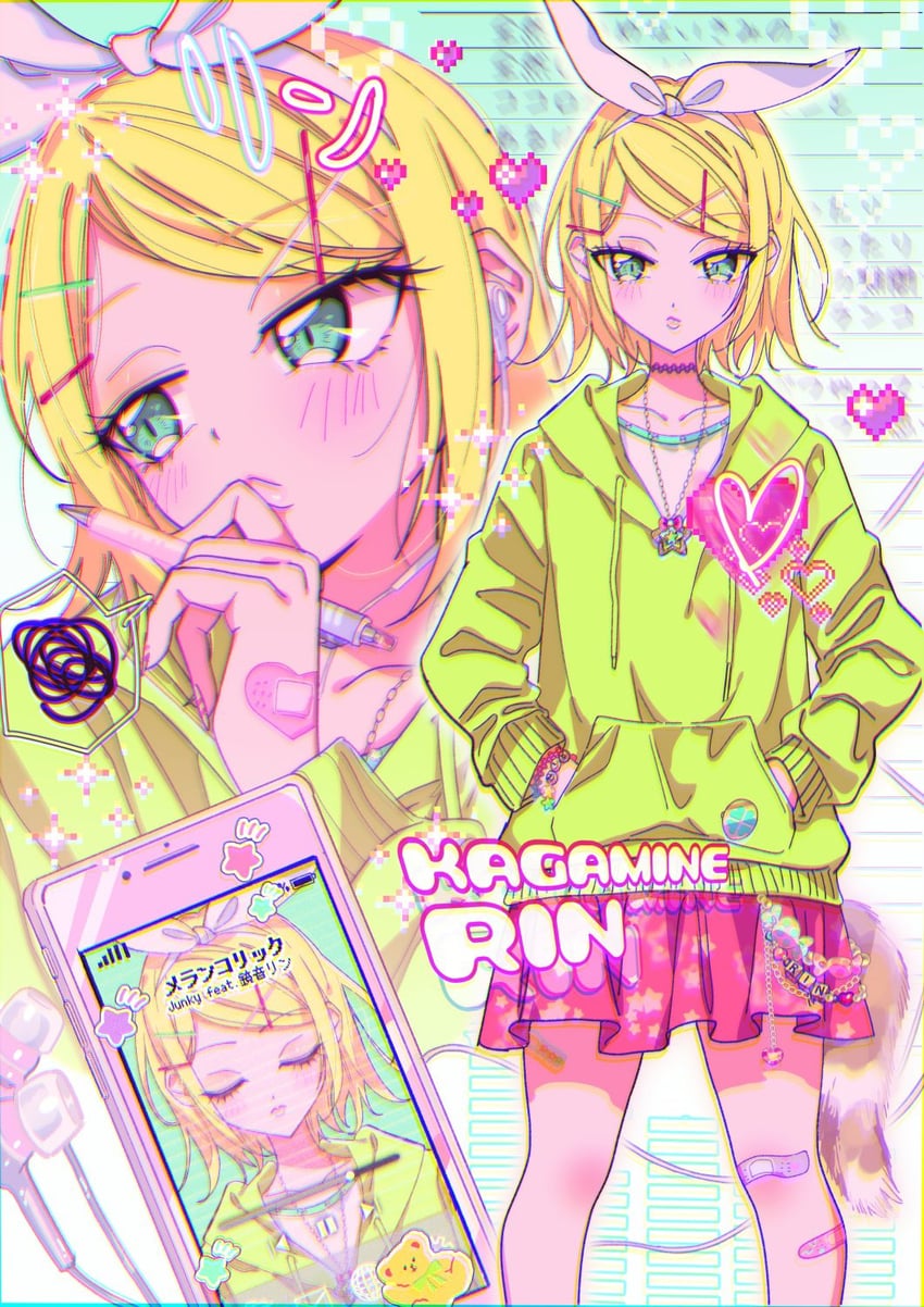 kagamine rin (vocaloid and 2 more) drawn by himitsu_(iemaki)