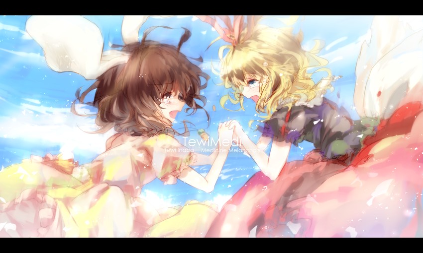 inaba tewi and medicine melancholy (touhou) drawn by dqn_(dqnww)