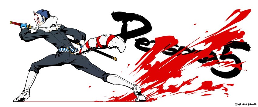 kitagawa yuusuke and fox (persona and 1 more) drawn by kizdollark