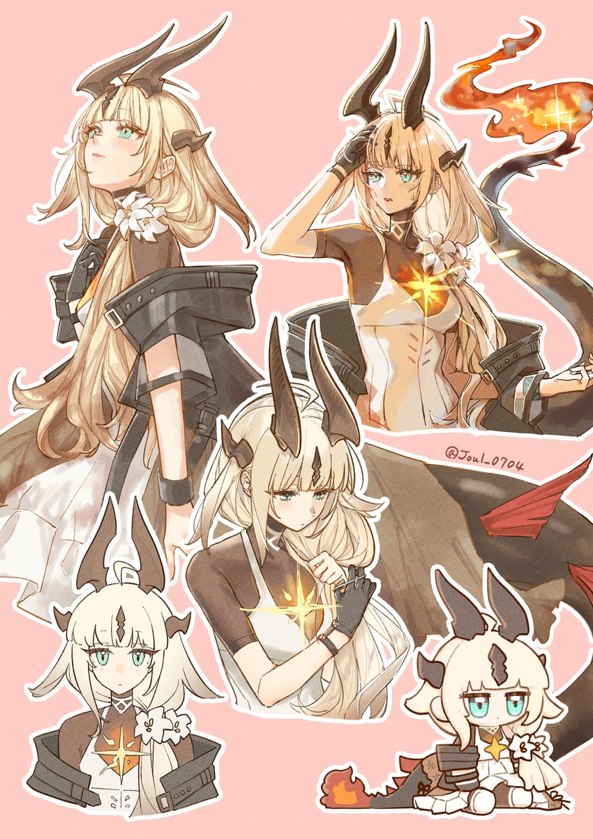 reed and reed the flame shadow (arknights) drawn by joul_0704