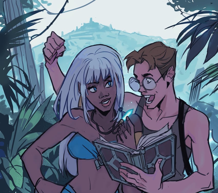 kidagakash and milo james thatch (atlantis: the lost empire) drawn by gabriel_picolo