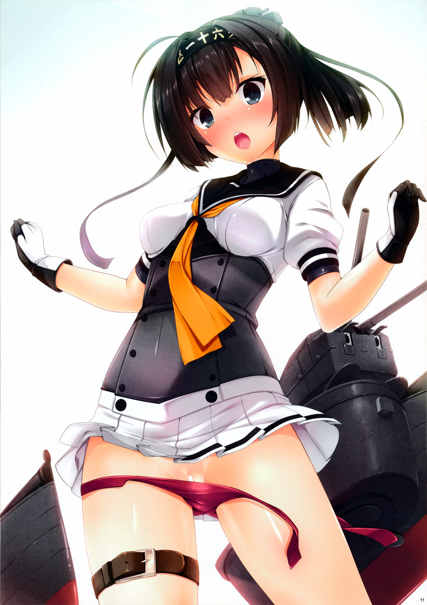 akizuki and chou-10cm-hou-chan (kantai collection) drawn by nironiro