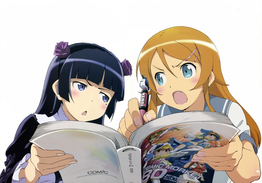gokou ruri and kousaka kirino (ore no imouto ga konna ni kawaii wake ga nai) drawn by izumo_takaaki
