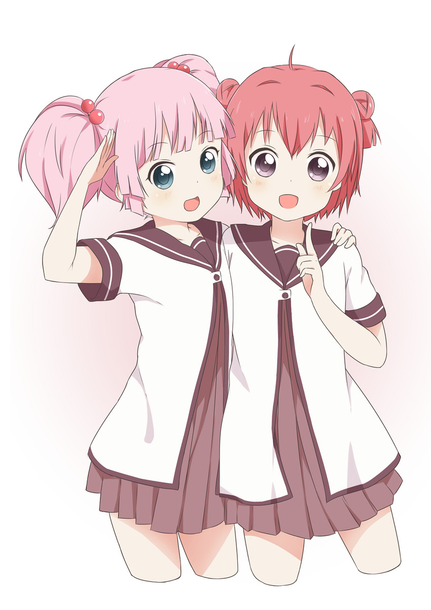 akaza akari and yoshikawa chinatsu (yuruyuri) drawn by 53c_(ray_cordova)