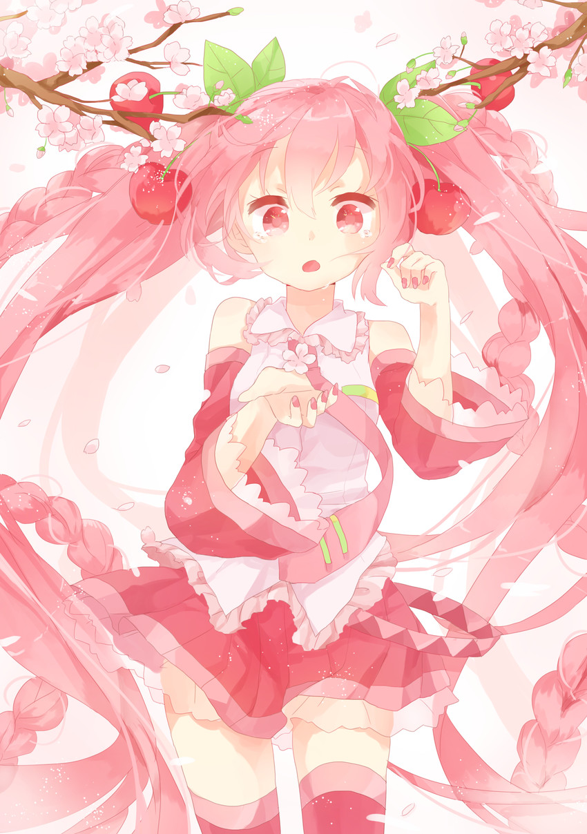 hatsune miku and sakura miku (vocaloid) drawn by jimmy_madomagi