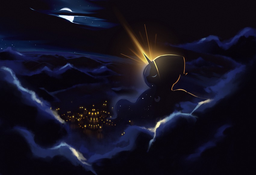 princess luna (my little pony and 1 more) drawn by karzahnii