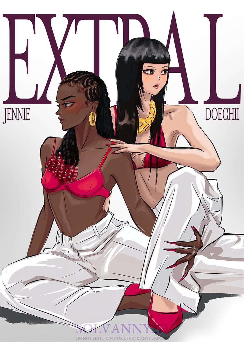 jennie and doechii (real life) drawn by solvanny2d