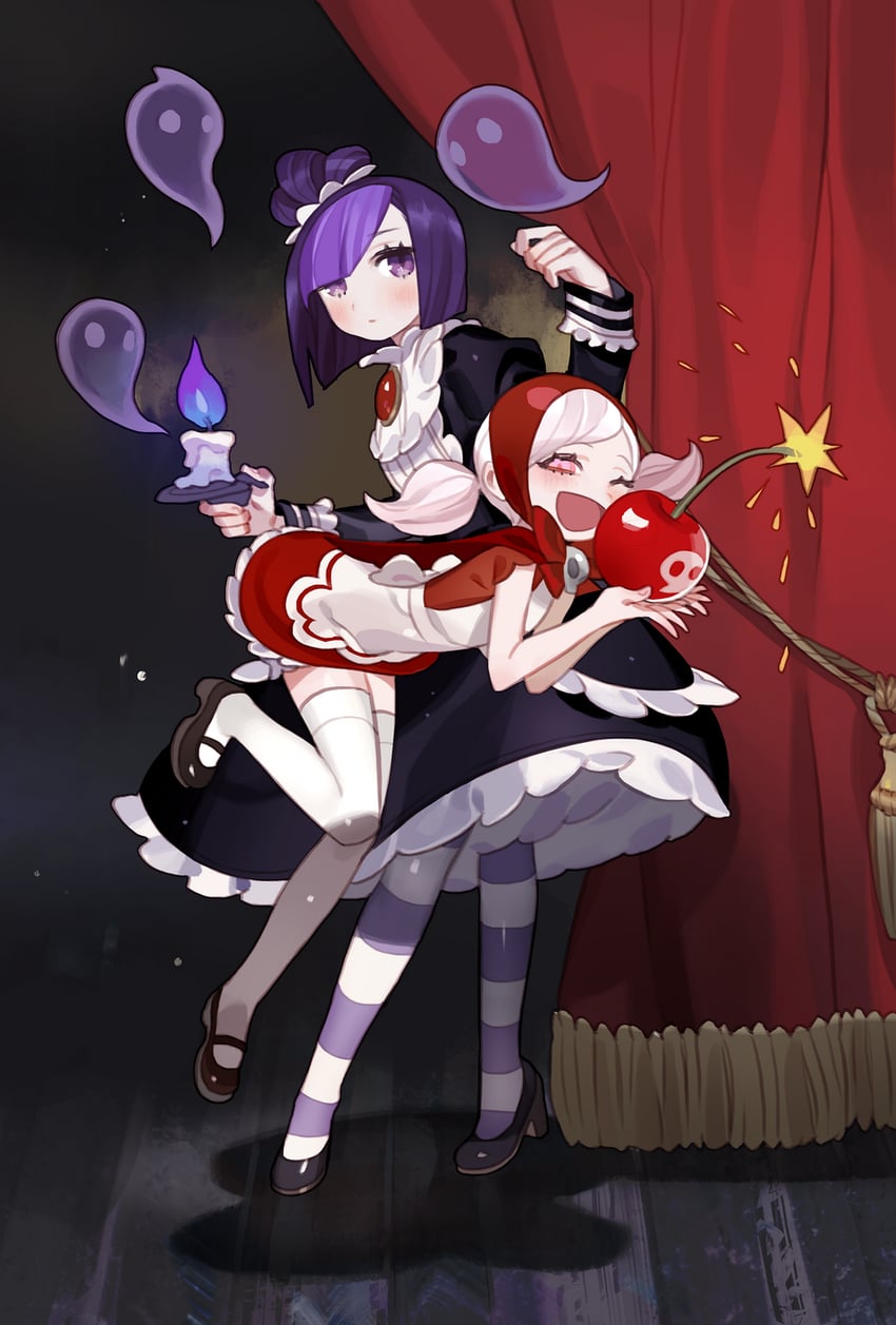 blackberry cookie and cherry cookie (cookie run) drawn by gwayo