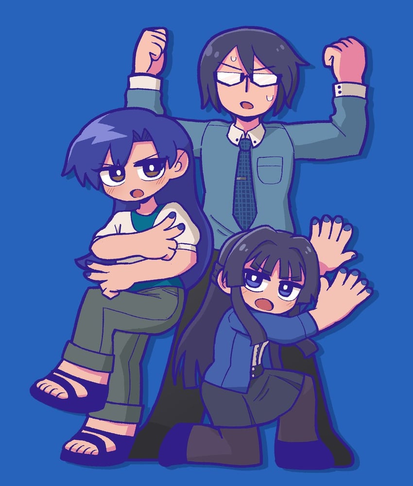 kisaragi chihaya, mogami shizuka, and sakuraba kaoru (idolmaster and 3 more) drawn by fis_(t83192933)