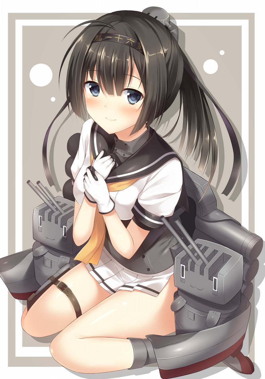 akizuki and chou-10cm-hou-chan (kantai collection) drawn by tomoo_(tomo)