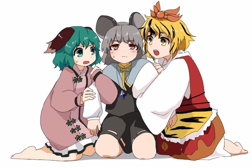 nazrin, toramaru shou, and kasodani kyouko (touhou) drawn by doroame_(ameyu)