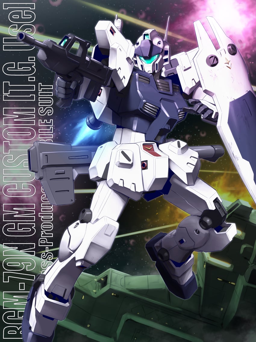gm custom (gundam and 1 more) drawn by siratori_(yy_203)