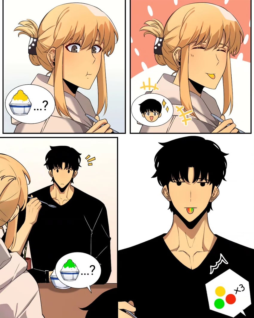 sung jin-woo and cha hae-in (solo leveling) drawn by momo_fanart | Danbooru