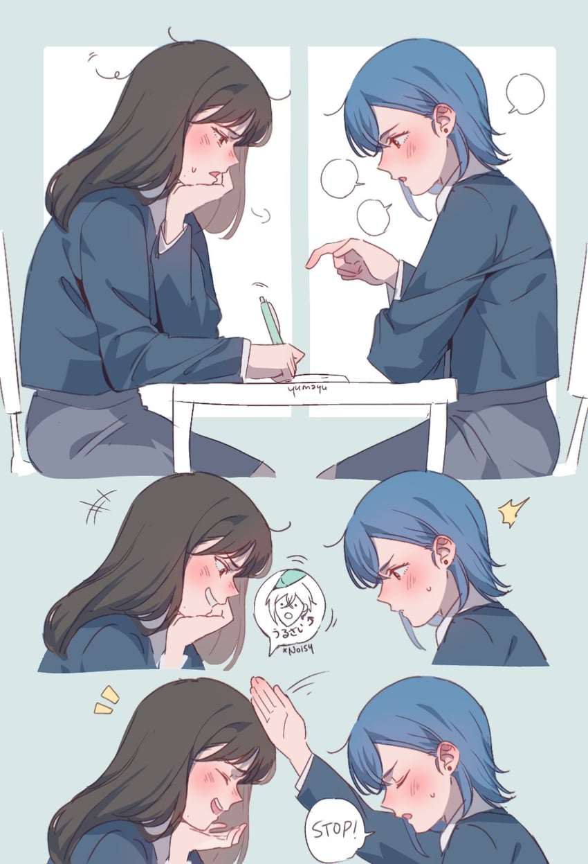 wakana shiki and ookuma wakana (love live! and 2 more) drawn by yumayu