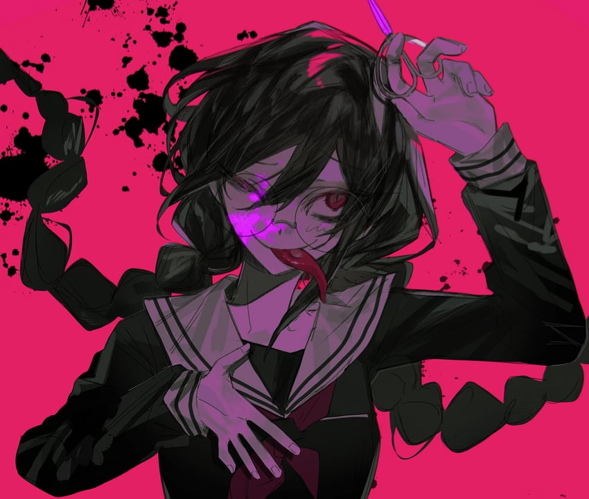 fukawa toko and genocider shou (danganronpa and 1 more) drawn by lllzlllz