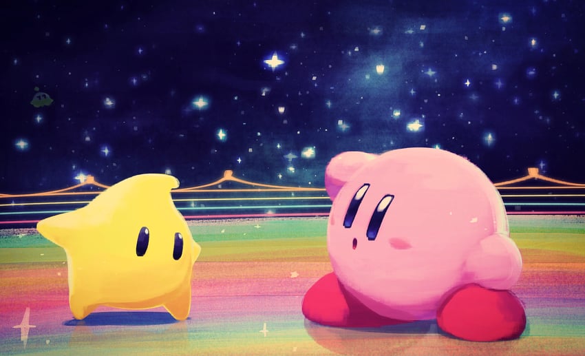 kirby, luma, and jobski (mario and 5 more) drawn by suyasuyabi