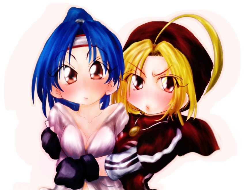 toudou kasumi and malin (the king of fighters and 1 more) drawn by ma.ru