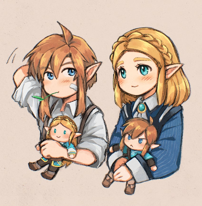 link and princess zelda (the legend of zelda and 1 more) drawn by mori_lz