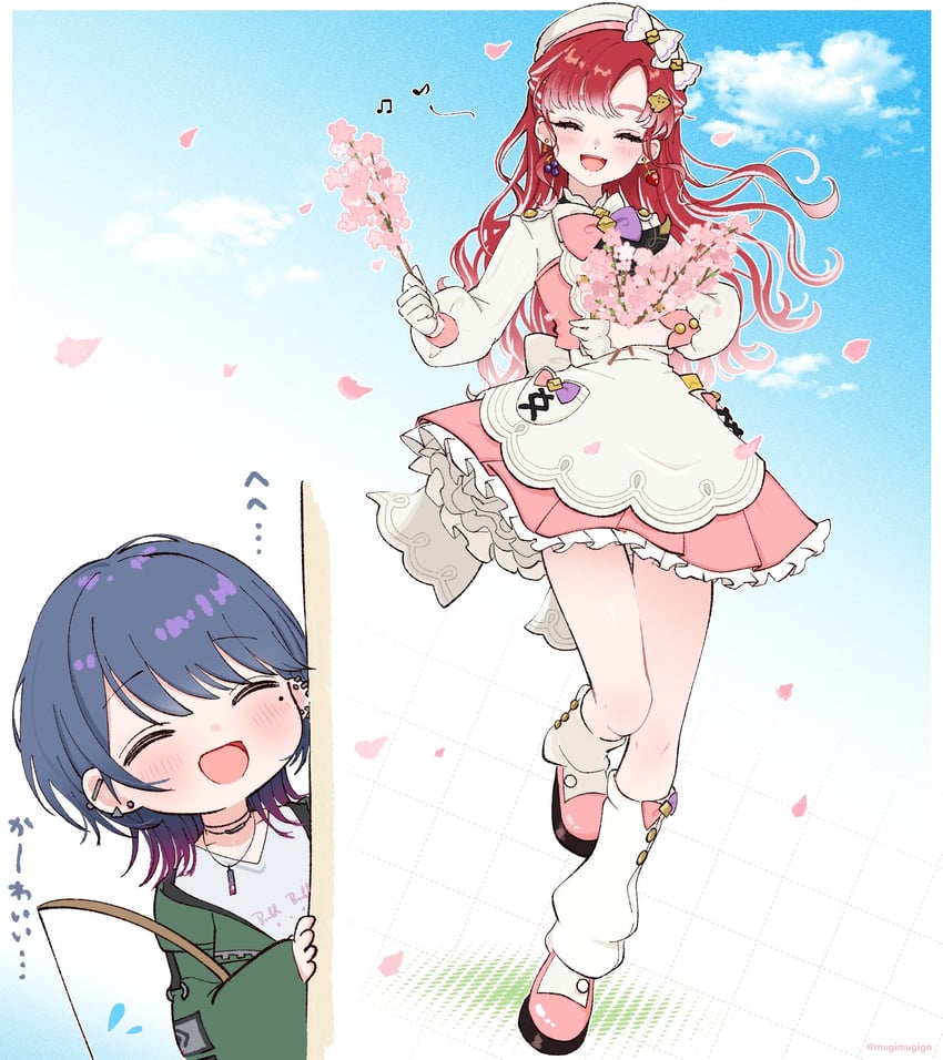 koshimizu toru and saotome berry (nijisanji) drawn by mugimugigo