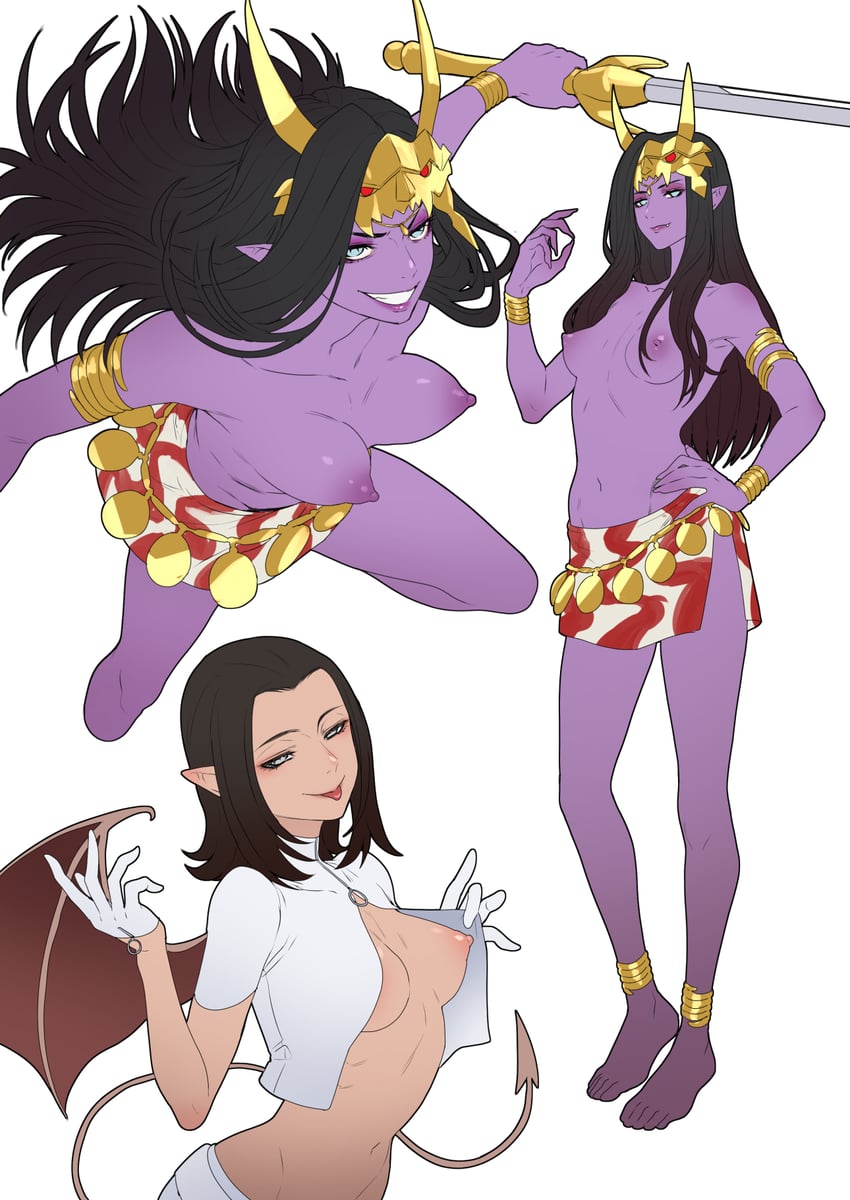 lilim and yaksini (shin megami tensei) drawn by fumitan_(humitan)