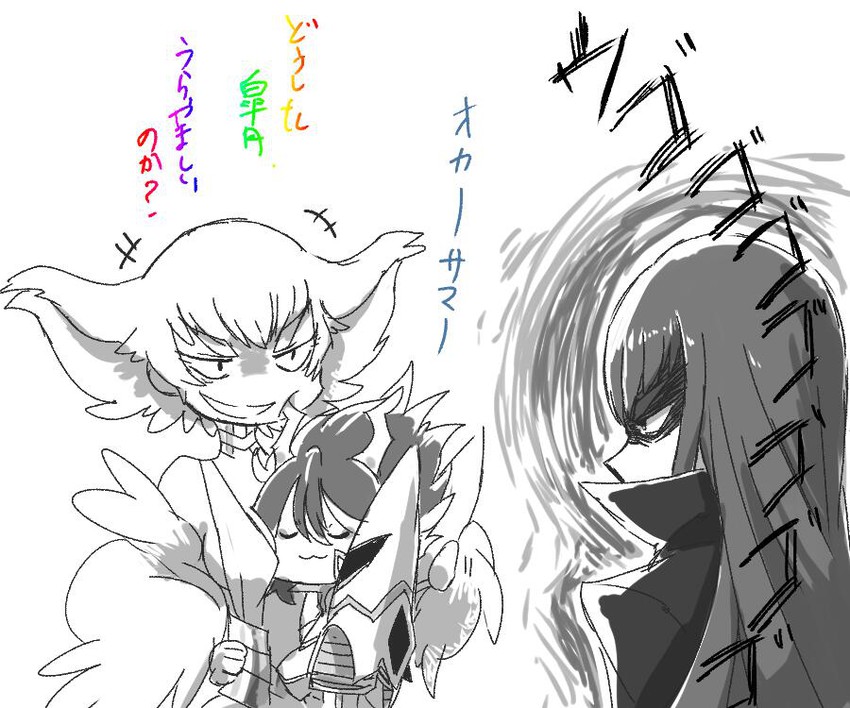 matoi ryuuko, kiryuuin satsuki, junketsu, and kiryuuin ragyou (kill la kill) drawn by takatsuki_nato