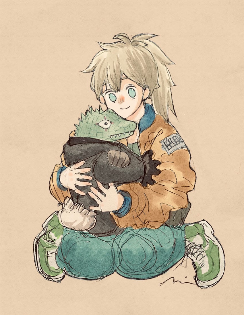 nikaidou and caiman (dorohedoro) drawn by needbee_r