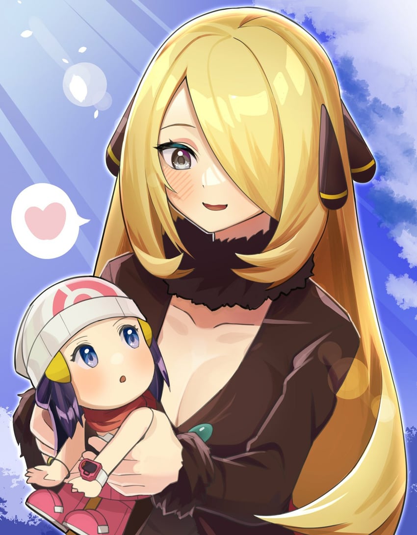 dawn and cynthia (pokemon and 2 more) drawn by katwo
