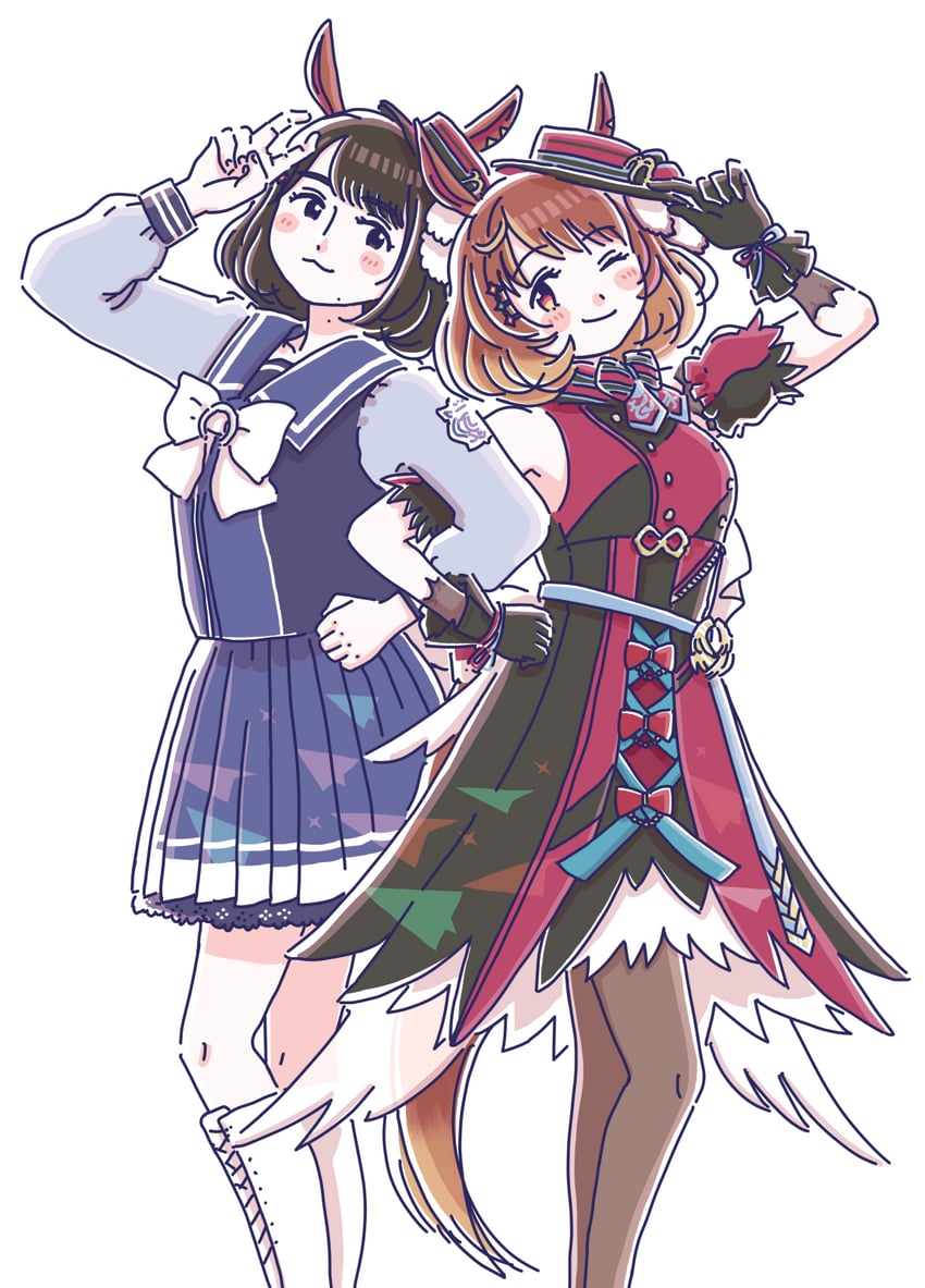 north flight and sashide maria (umamusume) drawn by sagami_(aikodesyo)
