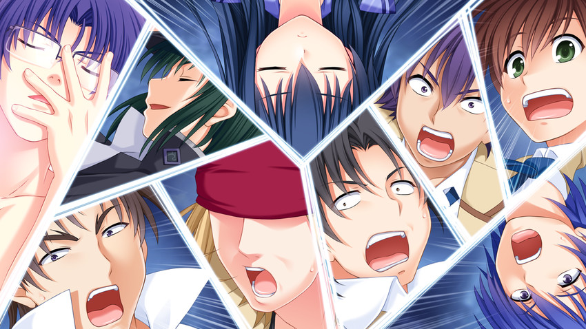 hinata hideki, naoi ayato, shiina, noda, ooyama, and 4 more (angel beats!) drawn by na-ga