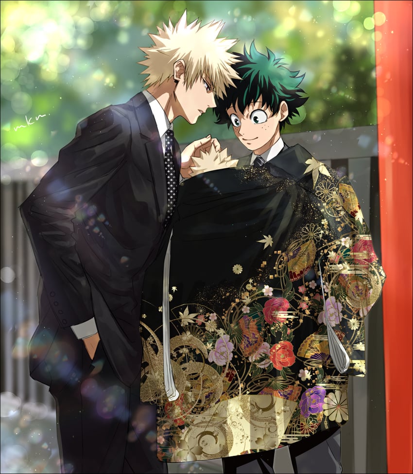 midoriya izuku and bakugou katsuki (boku no hero academia) drawn by mkm_(mkm_storage)