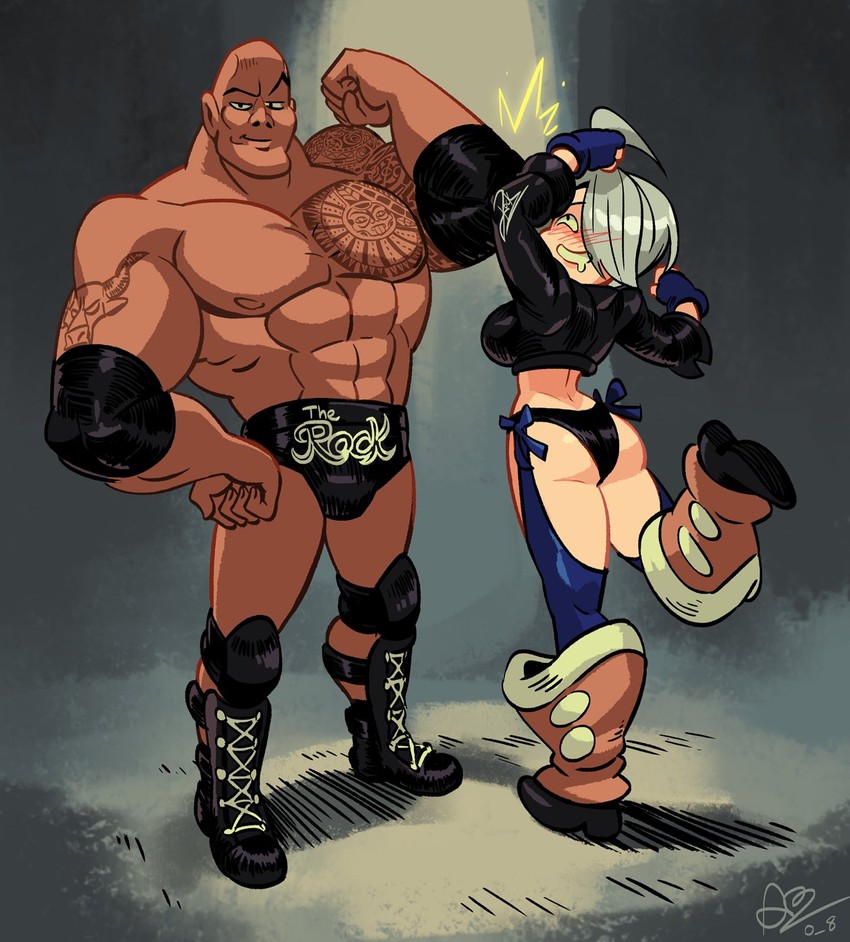 angel and the rock (the king of fighters and 3 more) drawn by alex_ahad