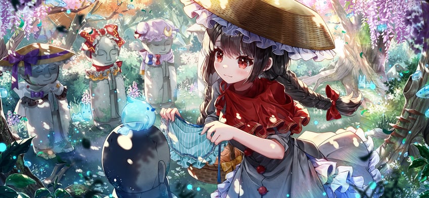 hakurei reimu, kirisame marisa, patchouli knowledge, and yatadera narumi (touhou and 1 more) drawn by ninjinshiru