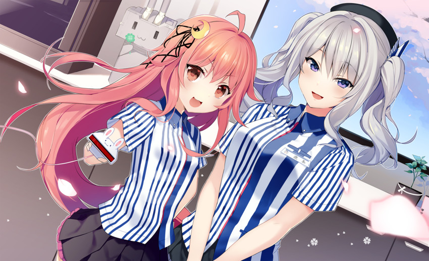 kashima, rensouhou-chan, and uzuki (kantai collection and 1 more) drawn by nanotaro