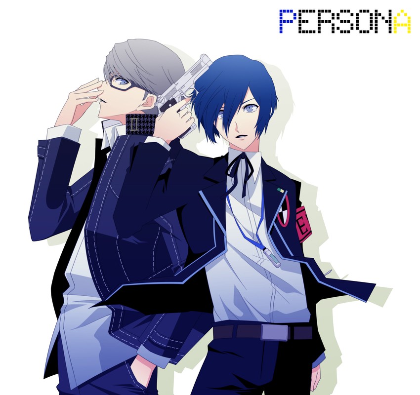 narukami yu and yuuki makoto (persona and 2 more) drawn by sickstyle