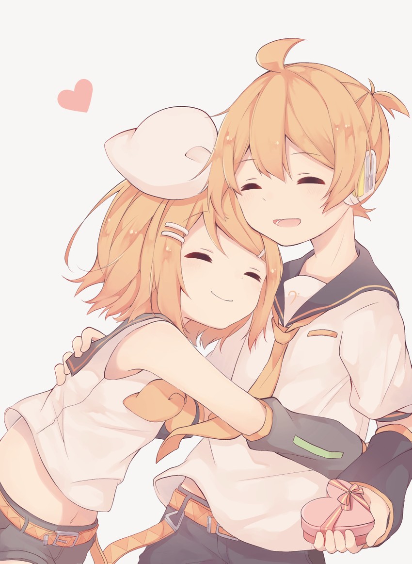 kagamine rin and kagamine len (vocaloid) drawn by sazanami_(ripple1996)